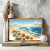 Zeeschelpen op de kust Ocean Beach Art Print