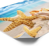 Zeeschelpen op de strandposter poster (Hoek)