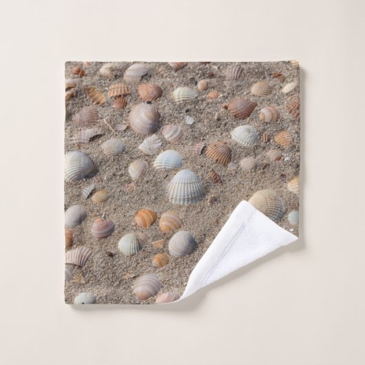 Zeeschelpen op het strand bad handdoek (Wasdoekje)