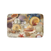 Zeeschelpen op het strand badmat (Voorkant)