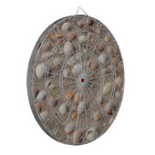 Zeeschelpen op het strand dartbord (Voorkant Links)