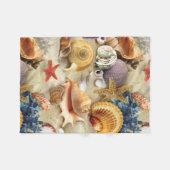 Zeeschelpen op het strand fleece deken (Voorkant (Horizontaal))