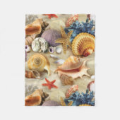 Zeeschelpen op het strand fleece deken (Voorkant)