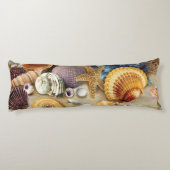 Zeeschelpen op het strand lichaamskussen (Achterkant)