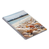 Zeeschelpen op het strand notitieboek (Rechterzijde)