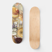 Zeeschelpen op het strand persoonlijk skateboard (Voorkant)