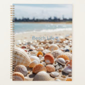 Zeeschelpen op het strand planner (Voorkant)