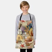 Zeeschelpen op het strand schort (Gedragen)