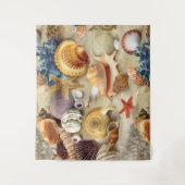 Zeeschelpen op het strand wandkleed (Voorkant)