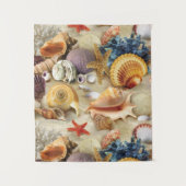 Zeeschelpen op het strand wandkleed (Voorkant)