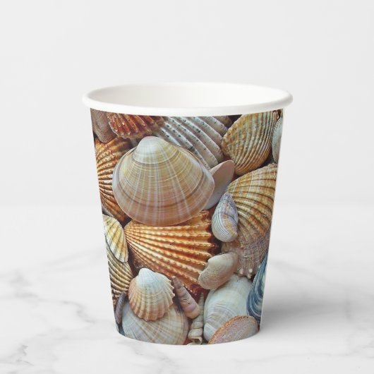 Zeeschelpen Papieren Bekers (Achterkant)