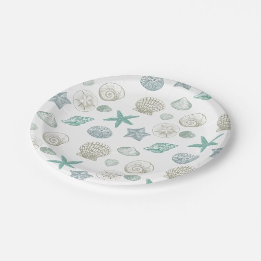 Zeeschelpen Papieren Bordje (Gekanteld)