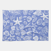 Zeeschelpen Periwinkle Pattern Beach Shells Chic Theedoek (Horizontaal)