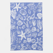 Zeeschelpen Periwinkle Pattern Beach Shells Chic Theedoek (Verticaal)