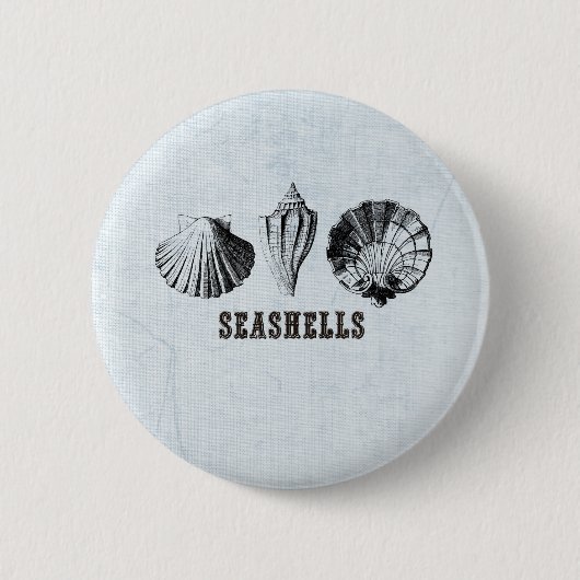  zeeschelpen ronde button 5,7 cm (Voorkant)