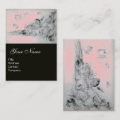 ZEESCHELPEN Roze Parel Papier Visitekaartje (Voorkant / Achterkant)