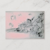 ZEESCHELPEN Roze Parel Papier Visitekaartje (Achterkant)