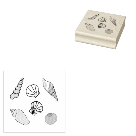 Zeeschelpen Rubberstempel (Gestempeld)