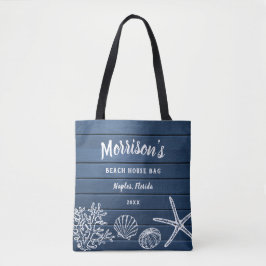  zeeschelpen Rustisch hout Aangepast strand House  Tote Bag
