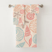 zeeschelpen set bad handdoek (Insitu)