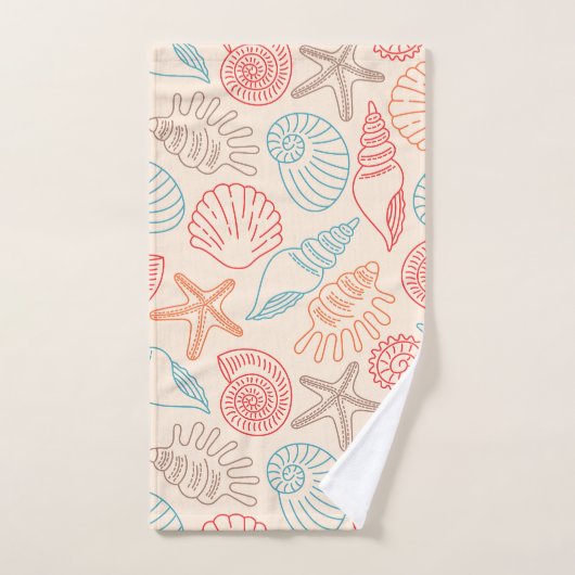 zeeschelpen set bad handdoek (Handdoek)