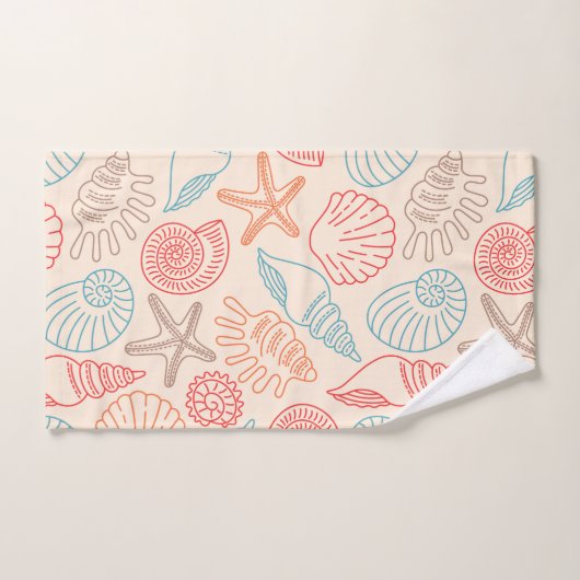 zeeschelpen set bad handdoek (Handdoek)