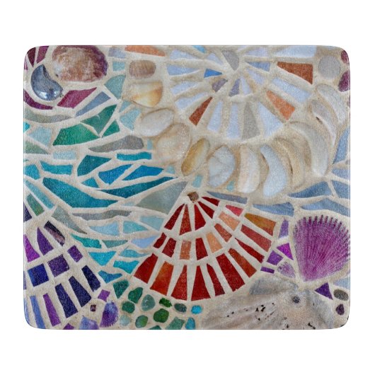 Zeeschelpen Snijplank (Voorkant)