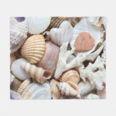Zeeschelpen stenen koraal achtergrond fleece deken (Voorkant (Horizontaal))