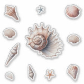 Zeeschelpen Sticker (Voorkant)