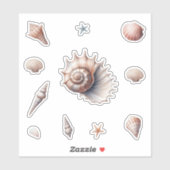 Zeeschelpen Sticker (Vel)