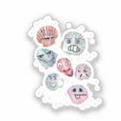 zeeschelpen sticker (Voorkant)