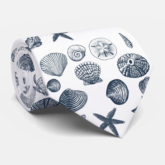 Zeeschelpen Stropdas (Opgerold)
