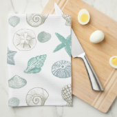 Zeeschelpen Theedoek (Quarter Fold)