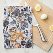 Zeeschelpen Theedoek (Quarter Fold)