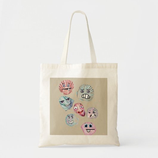 zeeschelpen tote bag (Voorkant)