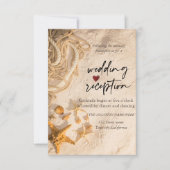 Zeeschelpen Touw Zand Receptie Kaart (Voorkant)