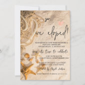Zeeschelpen Touw Zand Trouw Elopement Kaart (Voorkant)