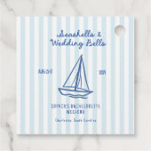 Zeeschelpen & Trouwbellen Bachelorette  Bedankjes Labels (Achterkant)