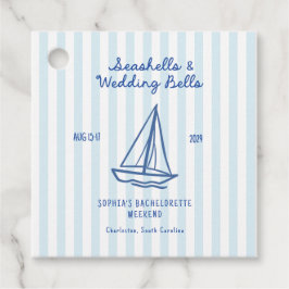 Zeeschelpen & Trouwbellen Bachelorette  Bedankjes Labels