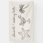 Zeeschelpen & Trouwbellen Bachelorette-spandoek Spandoek (Verticaal)