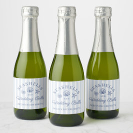 Zeeschelpen & Trouwbellen Bachelorette Sparkling Wijnetiket