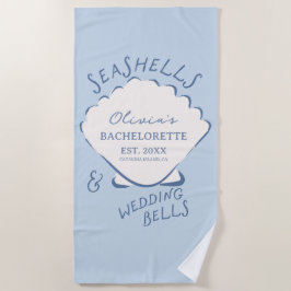 Zeeschelpen & Trouwbellen Bachelorette Strandlaken