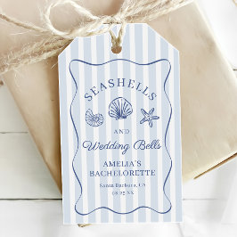 Zeeschelpen & Trouwbellen Bachelorette-weekend Cadeaulabel