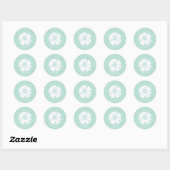 Zeeschelpen - trouwstickers ronde sticker (Vel)