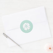 Zeeschelpen - trouwstickers ronde sticker (Envelop)