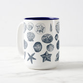 Zeeschelpen Tweekleurige Koffiemok (Voorkant links)