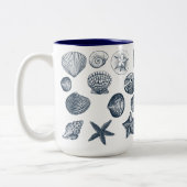 Zeeschelpen Tweekleurige Koffiemok (Links)