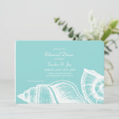 Zeeschelpen Uitnodiging (Staand voorkant)