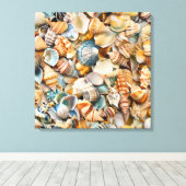 Zeeschelpen Verpakte Canvas Art Afdruk (Insitu (Houten vloer))