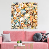 Zeeschelpen Verpakte Canvas Art Afdruk (Insitu (Woonkamer))